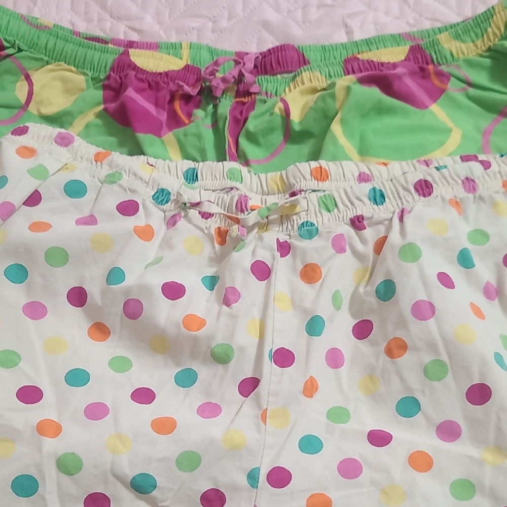 Tommy Hilfiger Colorful Polka Dot and Patterned Pj Pants (2 Sold Together) M/L